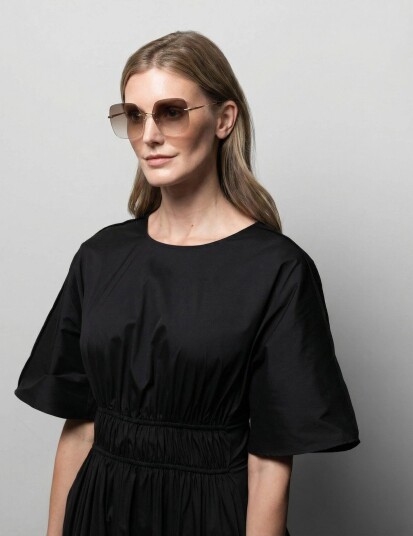 GLAS Eyewear Billie Gold Rimless Tinted Gold 2.0