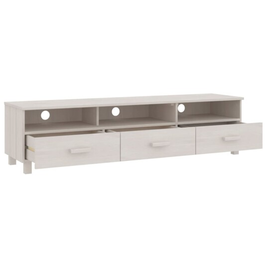 vidaXL TV-benk hvit 158x40x40 cm heltre furu