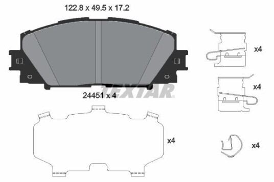 Bremseklosser TEXTAR 2445103 Bremseklosser TEXTAR 2445103