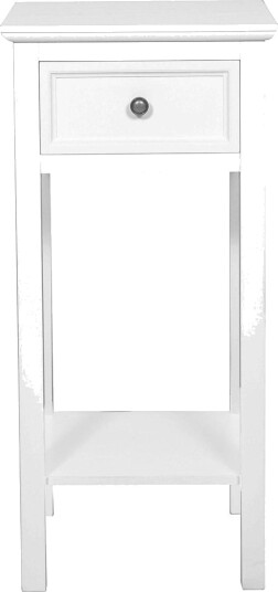 Cleana Nattbord 75 cm med Oppbevaring Skuff - Hvit