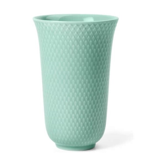 Lyngby Porcelæn Rhombe vase 15 cm Aqua
