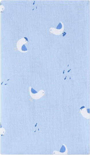Lindex Blanket In Cotton Muslin Light Blue One Size