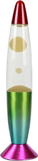 iTotal - Color-changing LED Lava Lamp - Rainbow Base and White Wax (XL2683)