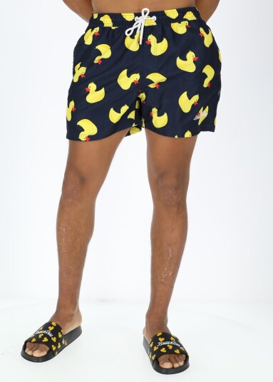 Beachshorts Navy Yellow Duck 3xl Badebukser