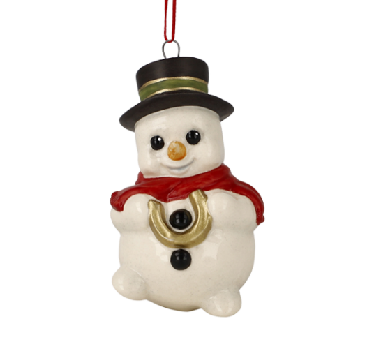 Snømann ornament Oskar 5 cm