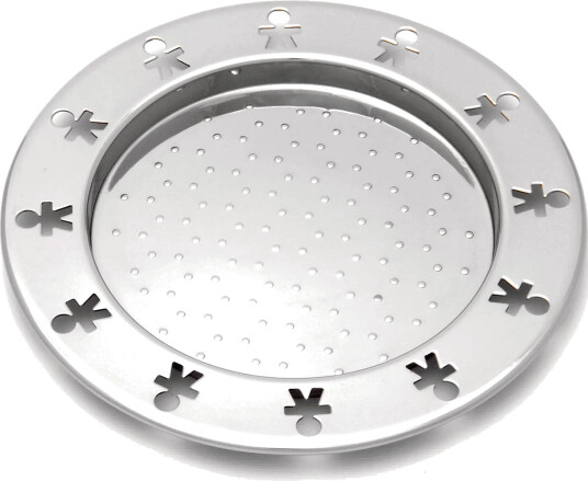 Alessi Non Slip Bottle Coaster In 18/10 Stainless Steel 2 Pieces Silver ONE SIZE