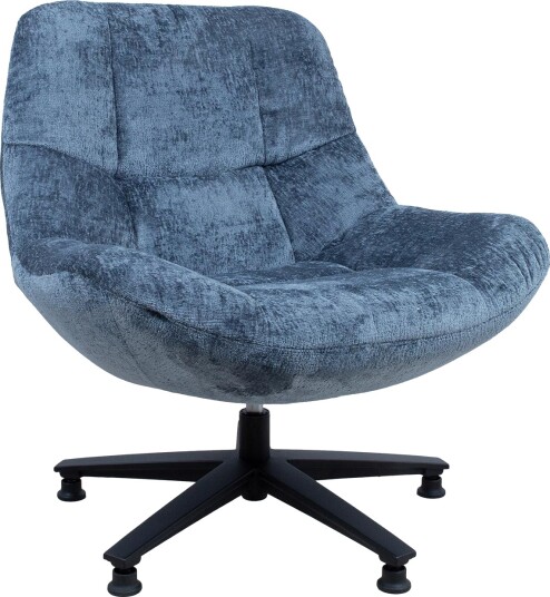 Lenestol HOME4YOU Kendra 100x40xh115 cm, svart - blå