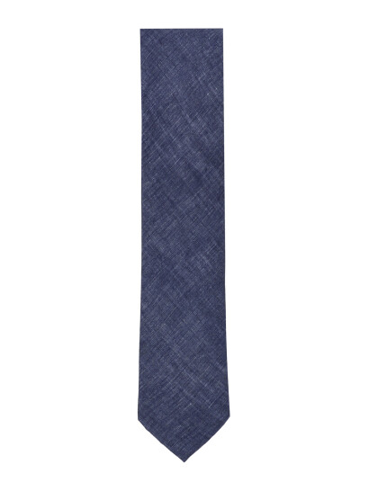 Lindbergh Black Structured Tencel Tie 7 Cm - Navy - ONE SIZE Lindbergh Black Structured Tencel Tie 7 Cm - Navy - ONE SIZE