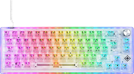 Deltaco DK460 65% Mekanisk Gamingtastatur med RGB – Hvit, Transparent Deltaco DK460 65% Mekanisk Gamingtastatur med RGB – Hvit, Transparent