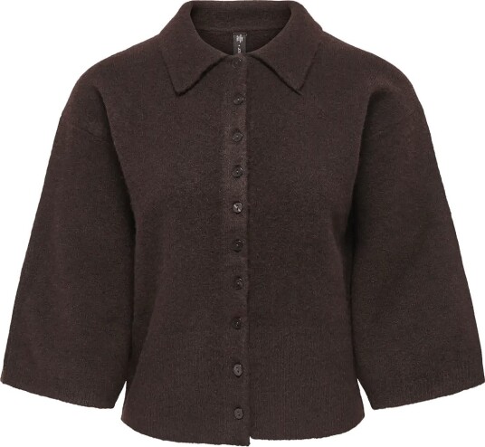 ONLY Onlmacey 3/4 Polo Cardigan Nca Knt COFFEE BEAN M