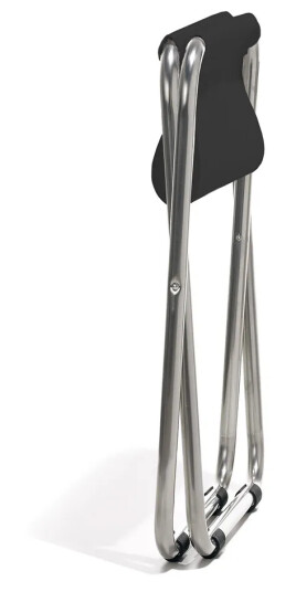 Fiam Chico fotpall svart aluminium/textilene