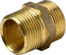 Wavin 1/2" x 3/4" Messing Overgangsnippel for Byggematerialer