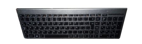 Lenovo 25216035, Full-Size (100%), Trådløs, Rf Kabel-Fri, Azerty, Sort, Grå, Metallisk