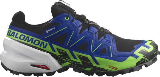 Salomon Spikecross 6 GTX Black/Surf The Web/Green Gecko 45 1/3
