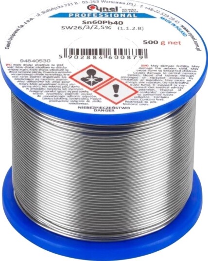Lodd Med Fluss 0,90Mm 500G Sn60pb40 Cynel