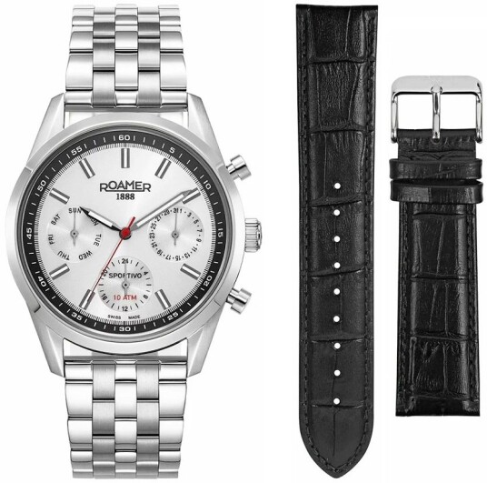 Roamer Monza Herreklokke 856982 41 15 70 Sportivo Sølvfarget/Stål Roamer Monza Herreklokke 856982 41 15 70 Sportivo Sølvfarget/Stål