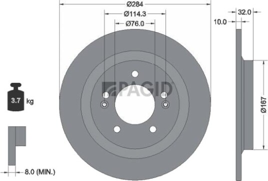 PAGID 56333NC Bremseskive