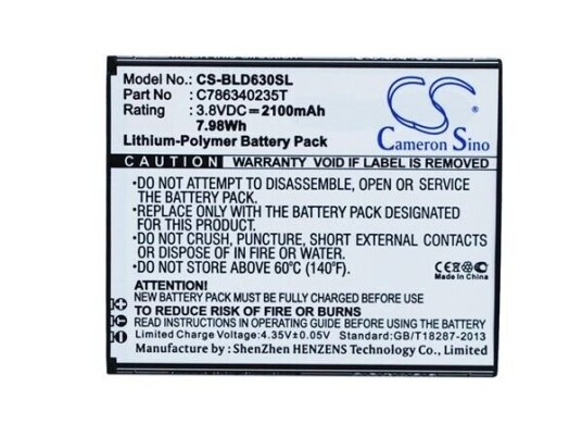 Blu D630L batteri (2100 mAh 3.8 V)