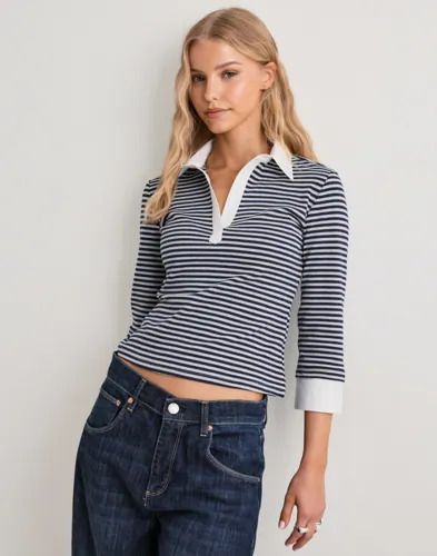 Nelly Rutete/Stripete Double Look Shirt Top