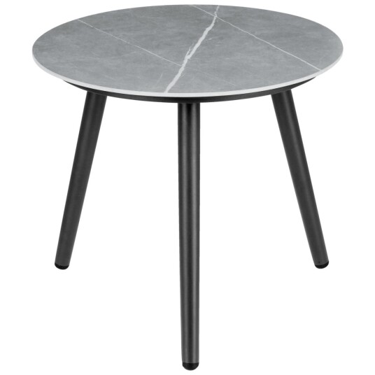 VEGA Sidebord Sando liten; 45x40.5 cm ØxH; Lysegrå/Antrasitt; Rund