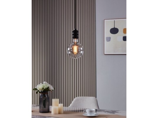 Eglo E27 Led G125 Klar Og Røgfarvet Dobbelt Globe Dekorationspære Med Spiral Varmt Hvidt Lys Eglo E27 Led G125 Klar Og Røgfarvet Dobbelt Globe Dekorationspære Med Spiral Varmt Hvidt Lys