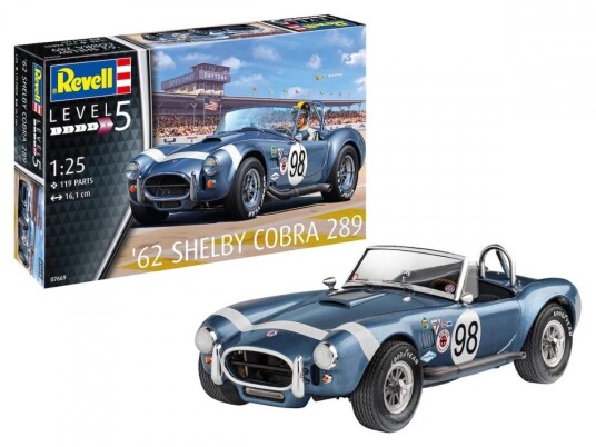 Revell 1:25 Shelby Cobra 289 Modellbyggesett med 119 Deler