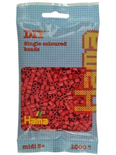 Hama Midi 1000 perler kirsebærrød