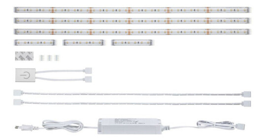 MaxLED 500 LED Strip Varm hvit Kjøkken Grunnsett 3,1W 2700 Kelvin    1,8 meter   Sølv