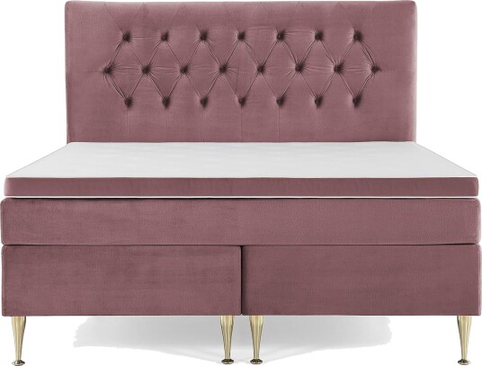 Royal Velvet Komplett Sengepakke 180x200 cm Rosa Fløyel/Høye Gullben