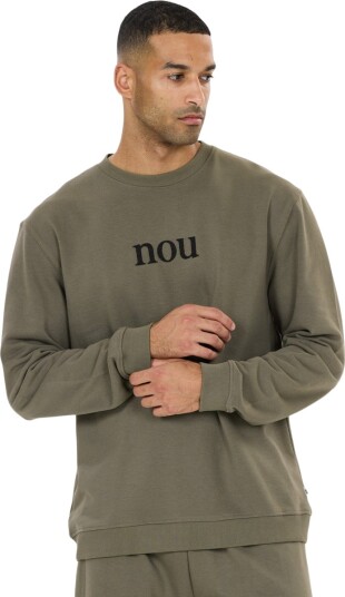 NOU Wiseman Graphic Crew Neck Sweatshirt Herre Grønn XL