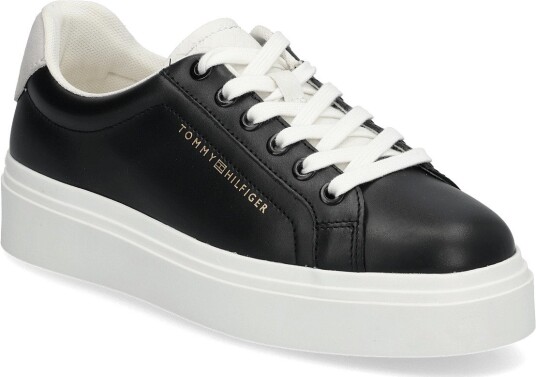 Tommy Hilfiger Th Feminine Platform Monogram BLACK ECRU 37 Tommy Hilfiger Th Feminine Platform Monogram BLACK ECRU 37