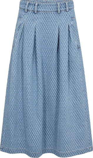 co’couture Denim skjørt Antocc Anya Pleat Skirt Blå