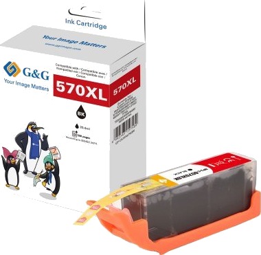 G&G Xl Patrone Blekk Kompatibelt Med Canon Pgi 570Xlbk/ 0318C001