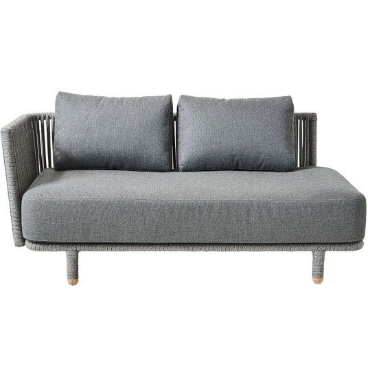 Cane line Moments 2 seter. Sofa høyre modul inkl. grå Airto Cane line Moments 2 seter. Sofa høyre modul inkl. grå Airto