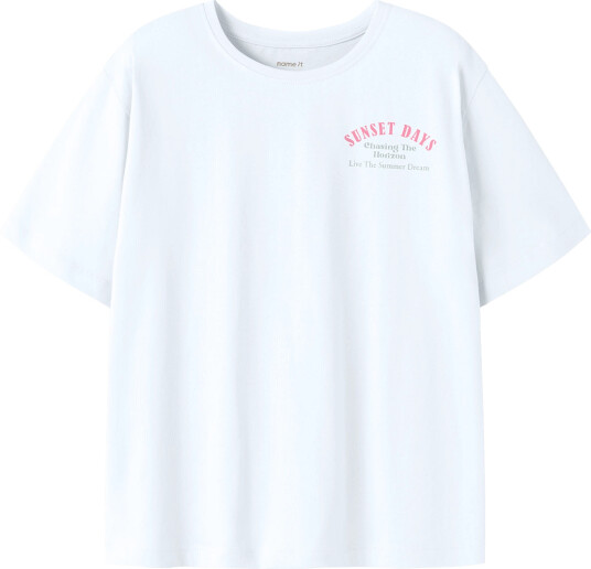 Name It Nkfhallie Ss Nreg Top Box White 116
