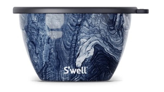 Swell Swell Salatbolle m/Lokk & Dipskål 1900 ml – Azurite Marble