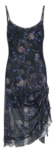 Jawbreaker Middellang kjole Purple Night Crows Mesh Midi Dress XS til 4XL Damer flerfarget