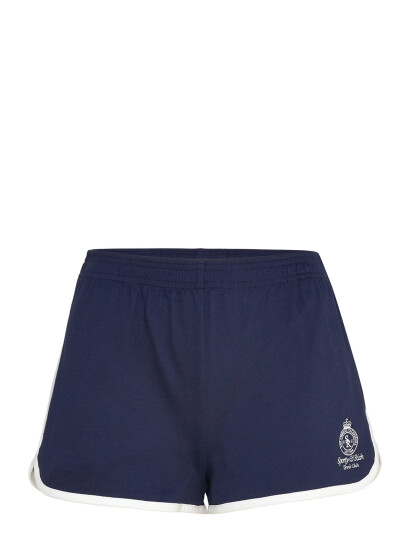 Sporty & Rich Crown Tennis Pique Short   Navy   XS
