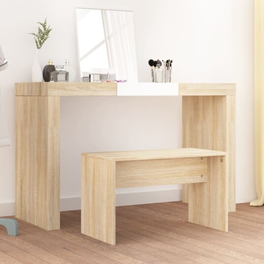 vidaXL Krakk til sminkebord sonoma eik 70x35x45 cm konstruert tre