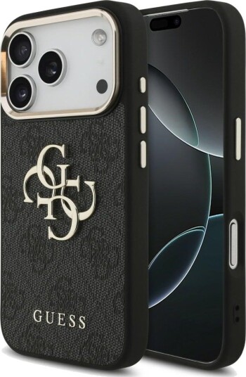 Guess 4G Classic Logo Mobildeksel til iPhone 17 Pro / 18 Pro - Svart og Gull Guess 4G Classic Logo Mobildeksel til iPhone 17 Pro / 18 Pro - Svart og Gull