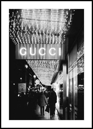 Gucci Black & White Night Lights Plakat Plakat / 100x150cm