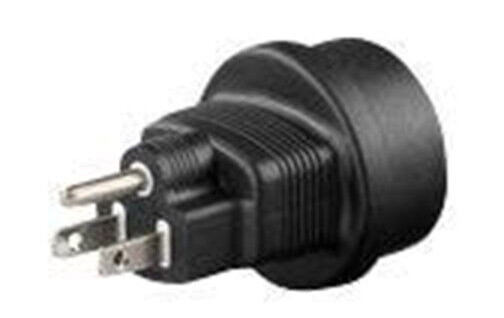 MicroConnect Universal Strømkoblingsadapter US/Schuko Svart