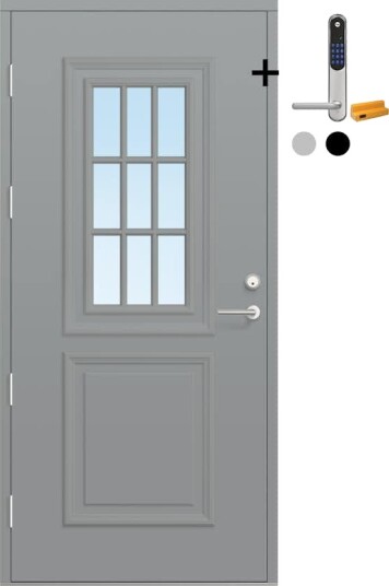 Ytterdør Bygg1 Fjord 02 Klarglass med Yale Doorman Classic Home Ytterdør Bygg1 Fjord 02 Klarglass med Yale Doorman Classic Home