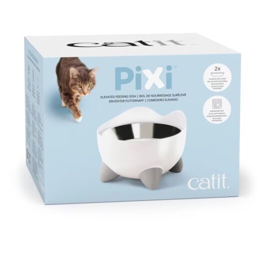 Pixi forhøyet fôringsfat hvit Catit Pixi forhøyet fôringsfat hvit Catit