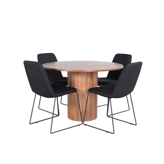 Venture Home Spisegruppe Venture Home med Bianca Spisebord og 4 Muscot Spisestoler GR22217