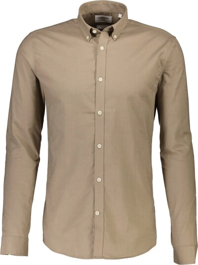 Lindbergh Yarn Dyed Oxford Superflex Shirt Beige S