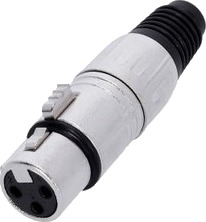 Adam Hall 4 Star C XF3 Mikrofonadapter XLR Sølv K4CXF3