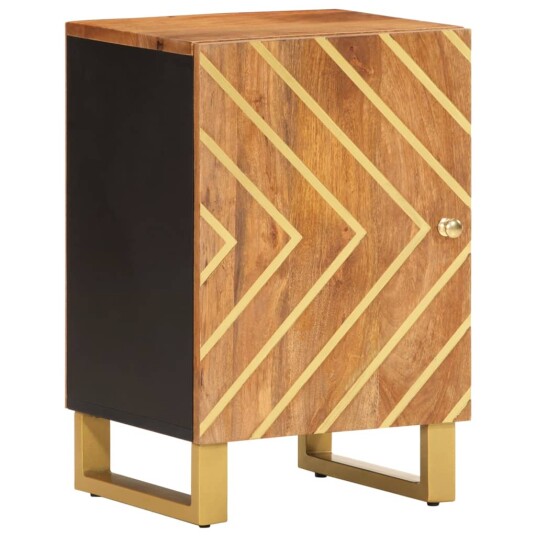 vidaXL TV-benk brun og svart 38x33,5x58 cm heltre mango vidaXL TV-benk brun og svart 38x33,5x58 cm heltre mango