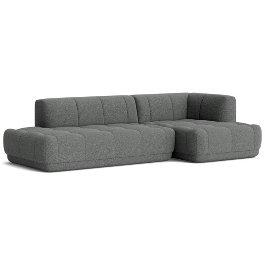 Hay Quilton 3,5 Setersofa Konfigurasjon 21 Høyre Flamiber C8 Charcoal