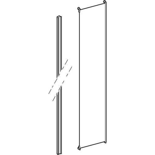 Contura Shower Next skyvedør til dusjkabinett, 90 cm, klart glass, hvit profil white/clear 90x200 cm